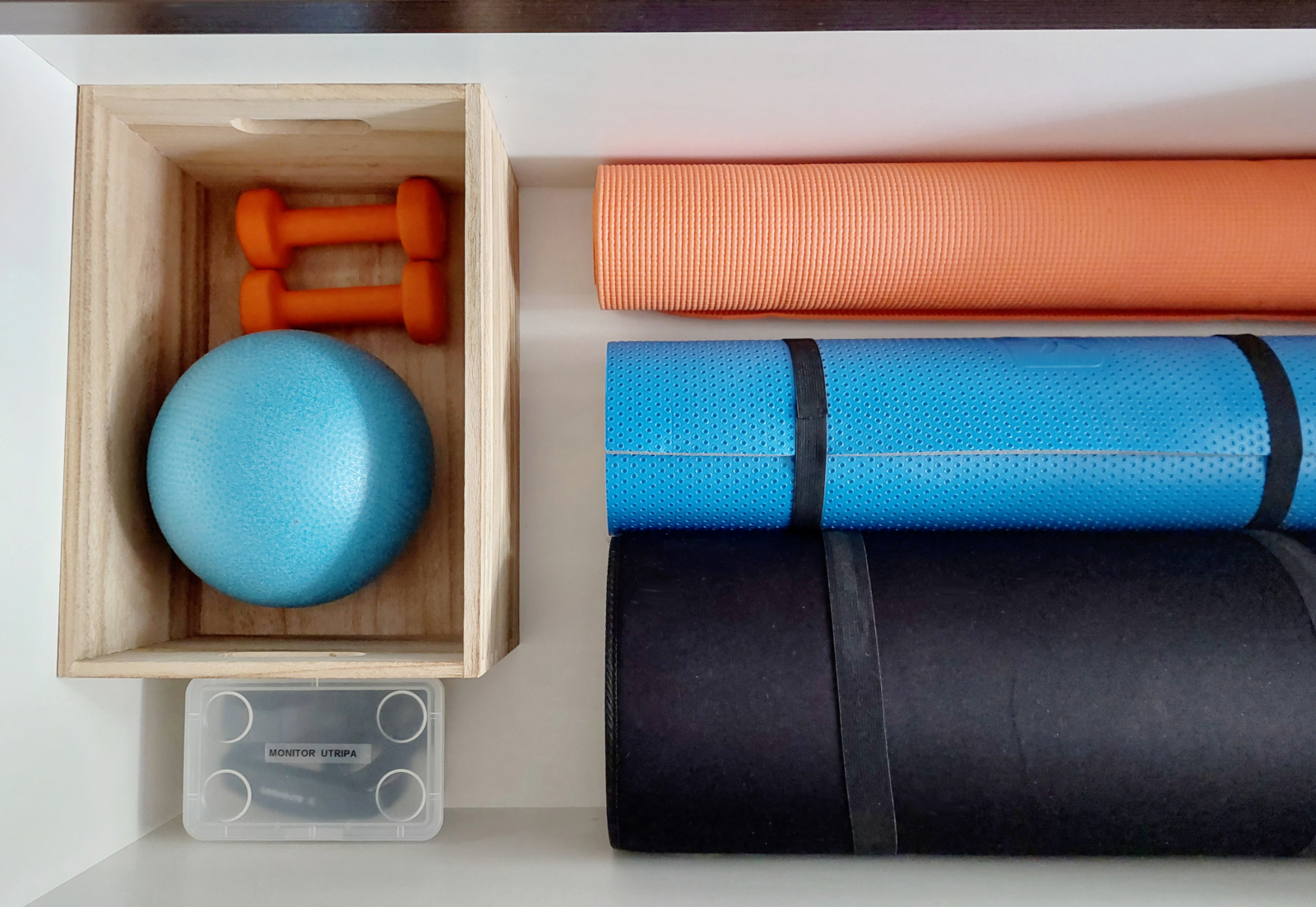 shranjevanje pripomočkov za vadbo